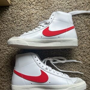 Nike White and Red Blazers